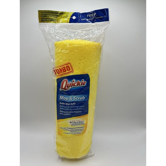 Quickie Jumbo Mop & Scrub Roller Mop Refill, Type P Fits Quickie Mop #055/#055B - Picture 8 of 8